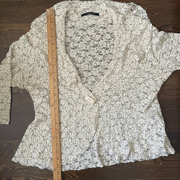 Stunning Windsmoor Cream Lace Blazer Jacket-Size Medium/Large - Picture 10 of 11